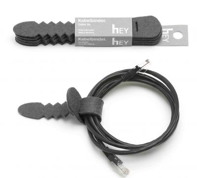 Cable Tie / Cable Organiser Anthracite Hey Sign SINGLE PIECES